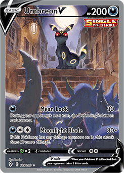 Full Art V Pokémon card Umbreon V 189/203 from Evolving Skies expansion