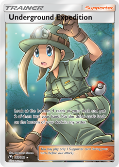 Full Art Trainer Pokémon card Underground Expedition 168/168 from Celestial Storm expansion