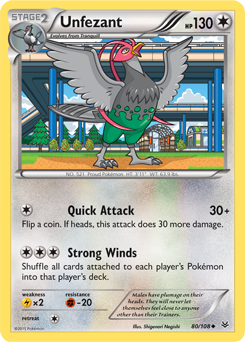 Unfezant 80/108 Pokémon card from Roaring Skies for sale at best price