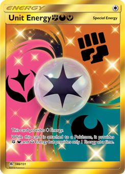 Secret Gold Pokémon card Unit Energy 146/131 from Forbidden Light expansion