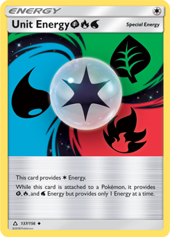 Unit Energy GrassFireWater 137/156 Pokémon card from Untra Prism for sale at best price