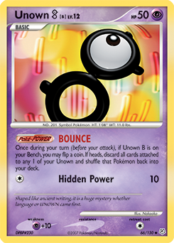 Unown B 66/130 Pokémon card from Diamond & Pearl for sale at best price