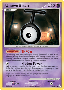 Unown T 67/123 Pokémon card from Mysterious Treasures for sale at best price