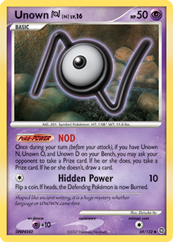 Unown N 69/132 Pokémon card from Secret Wonders for sale at best price