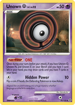 Unown O 70/132 Pokémon card from Secret Wonders for sale at best price