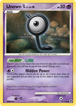 Unown L 91/106 Pokémon card from Great Encounters for sale at best price