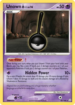 Unown ! 42/146 Pokémon card from Legends Awakened for sale at best price