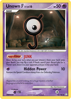 Unown J 76/146 Pokémon card from Legends Awakened for sale at best price