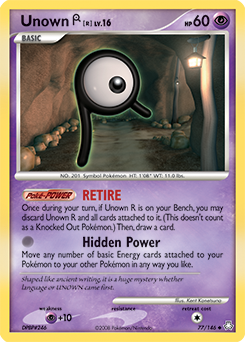 Unown R 77/146 Pokémon card from Legends Awakened for sale at best price