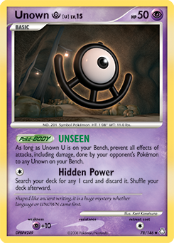 Unown U 78/146 Pokémon card from Legends Awakened for sale at best price