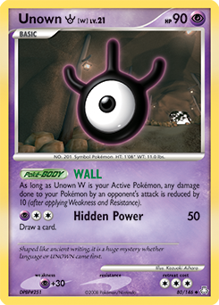 Unown W 80/146 Pokémon card from Legends Awakened for sale at best price