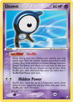 Unown A/28 Pokémon card from Ex Unseen Forces for sale at best price