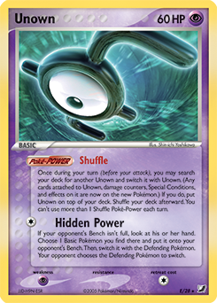 Unown E/28 Pokémon card from Ex Unseen Forces for sale at best price