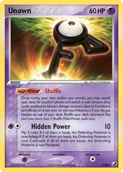 Unown F/28 Pokémon card from Ex Unseen Forces for sale at best price