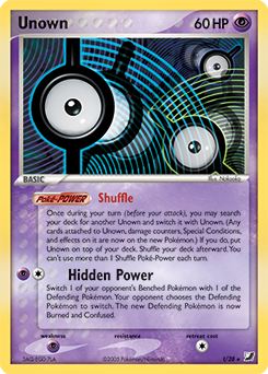 Unown I/28 Pokémon card from Ex Unseen Forces for sale at best price