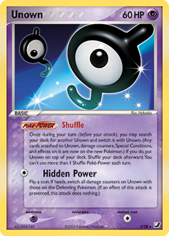 Unown J/28 Pokémon card from Ex Unseen Forces for sale at best price