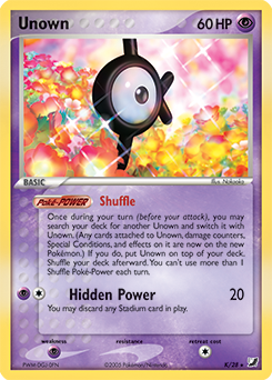 Unown K/28 Pokémon card from Ex Unseen Forces for sale at best price