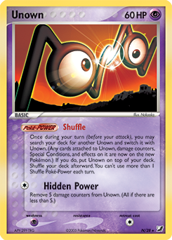 Unown N/28 Pokémon card from Ex Unseen Forces for sale at best price