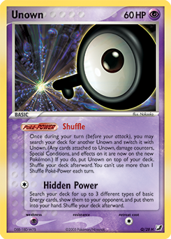 Unown Q/28 Pokémon card from Ex Unseen Forces for sale at best price