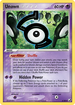 Unown S/28 Pokémon card from Ex Unseen Forces for sale at best price
