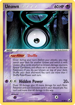 Unown V/28 Pokémon card from Ex Unseen Forces for sale at best price