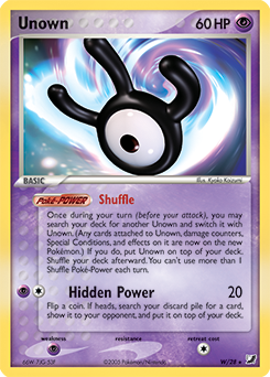 Unown W/28 Pokémon card from Ex Unseen Forces for sale at best price