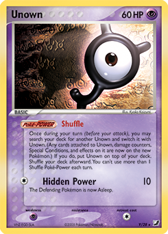 Unown Y/28 Pokémon card from Ex Unseen Forces for sale at best price