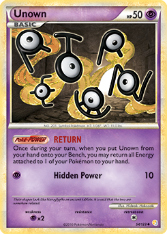 Unown 54/123 Pokémon card from HeartGold SoulSilver for sale at best price