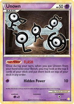 Unown 55/123 Pokémon card from HeartGold SoulSilver for sale at best price
