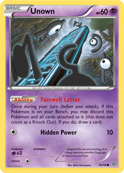Unown 30/98 Pokémon card from Ancient Origins for sale at best price