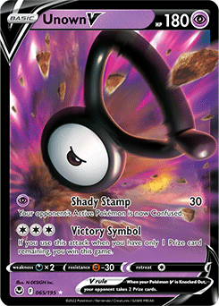 Unown V 065/195 Pokémon card from Silver Tempest for sale at best price