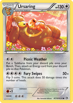 Carte Pokémon Commune Ursaring RC16/RC25 de la série Legendary Treasures