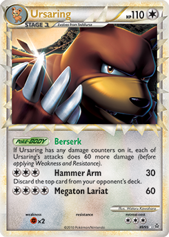 Prime Pokémon Pokémon card Ursaring 89/95 from Unleashed expansion