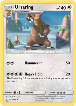 Ursaring 172/236 Pokémon card from Cosmic Eclipse for sale at best price