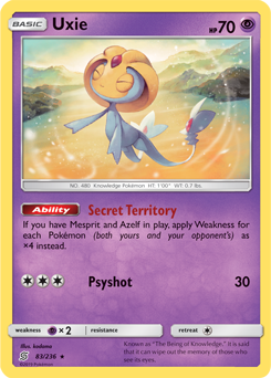 Uxie 83/236 Pokémon card from Unified Minds for sale at best price