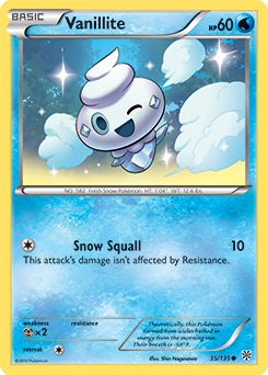 Vanillite 35/135 Pokémon card from Plasma Storm for sale at best price