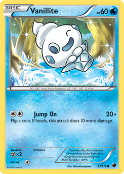 Vanillite 27/116 Pokémon card from Plasma Freeze for sale at best price