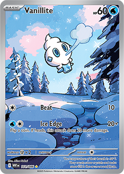 Illustration rare Pokémon card Vanillite 111/86 from White Flare expansion