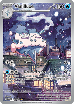 Illustration rare Pokémon card Vanilluxe 113/86 from White Flare expansion
