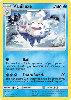 Vanilluxe 35/145 Pokémon card from Guardians Rising for sale at best price
