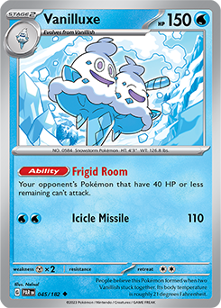 Vanilluxe 45/182 Pokémon card from Paradox Rift for sale at best price