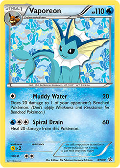 Vaporeon BW89 Pokémon card from Back & White Promos for sale at best price