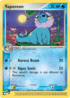 Carte Pokémon Rare Aquali 25/100 de la série Ex Tempête de Sable