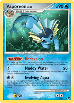 Vaporeon 34/111 Pokémon card from Rising Rivals for sale at best price