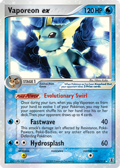 Vaporeon EX 110/113 Pokémon card from Ex Delta Species for sale at best price