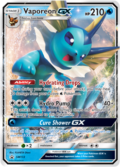 Vaporeon GX SM172 Pokémon card from Sun and Moon Promos for sale at best price
