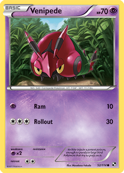Venipede 52/114 Pokémon card from Black & White for sale at best price