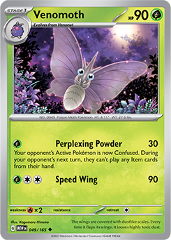 Venomoth 49/165 Pokémon card from 151 for sale at best price