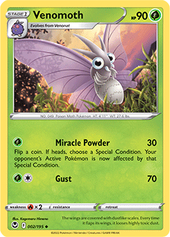 Venomoth 002/195 Pokémon card from Silver Tempest for sale at best price
