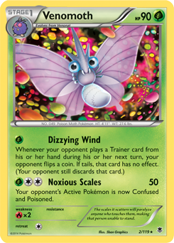 Venomoth 2/119 Pokémon card from Phantom Forces for sale at best price